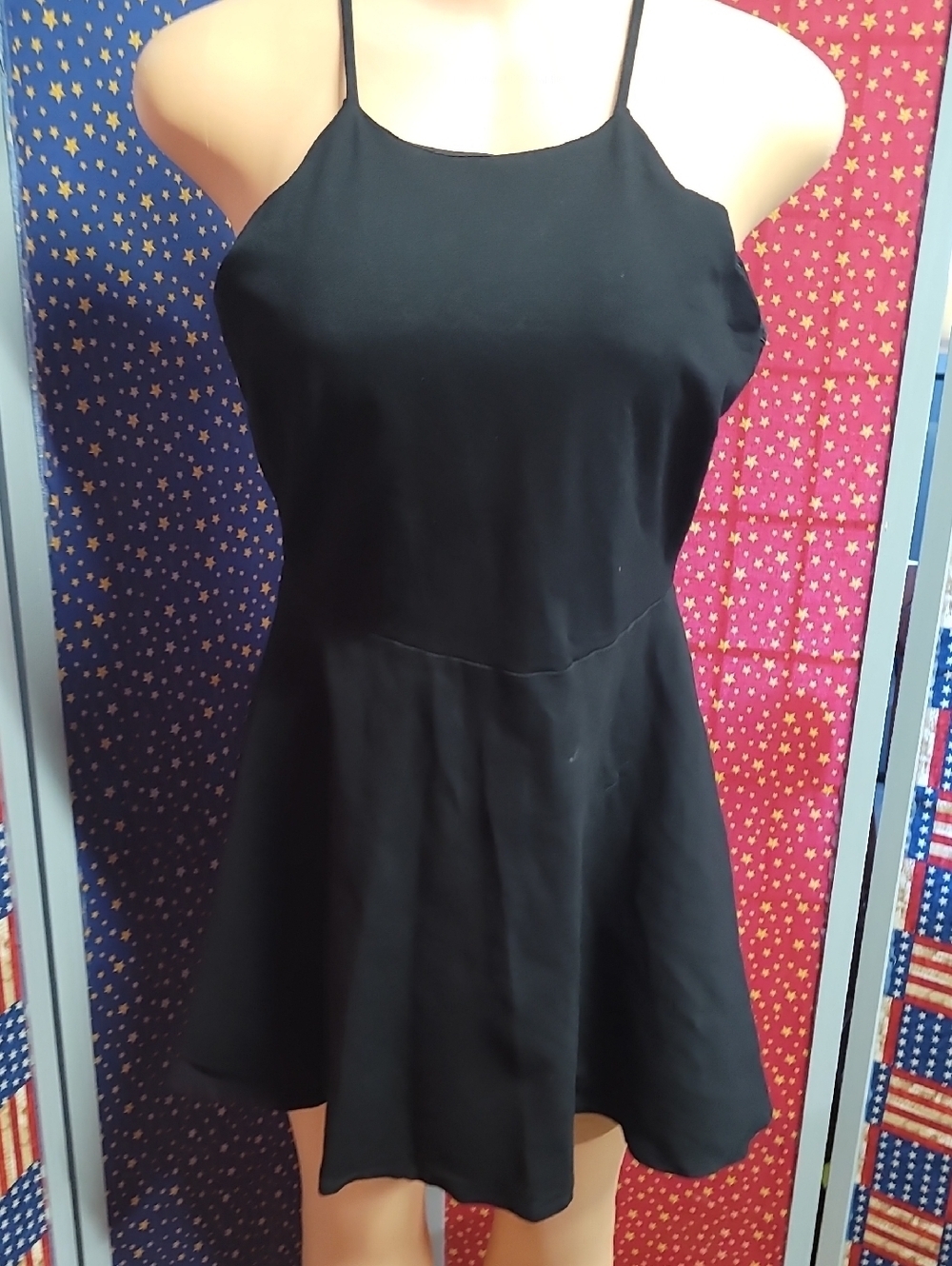 Black Spaghetti Strap Fit & Flare Dress